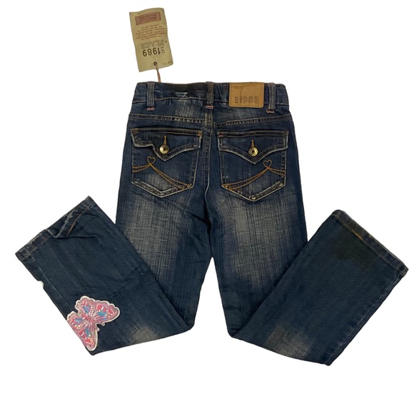 Children’s Place Bootleg Butterfly Jeweled Jeans NWT Size 6 Denim - Picture 11 of 14